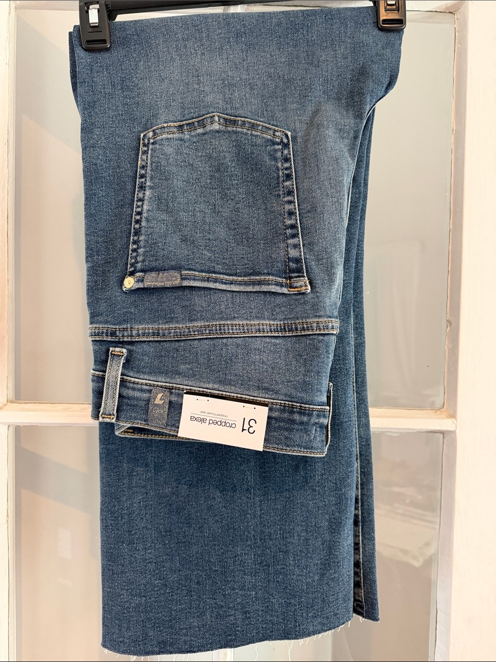 7 For All Mankind Cropped Alexa Trouser Jeans 31